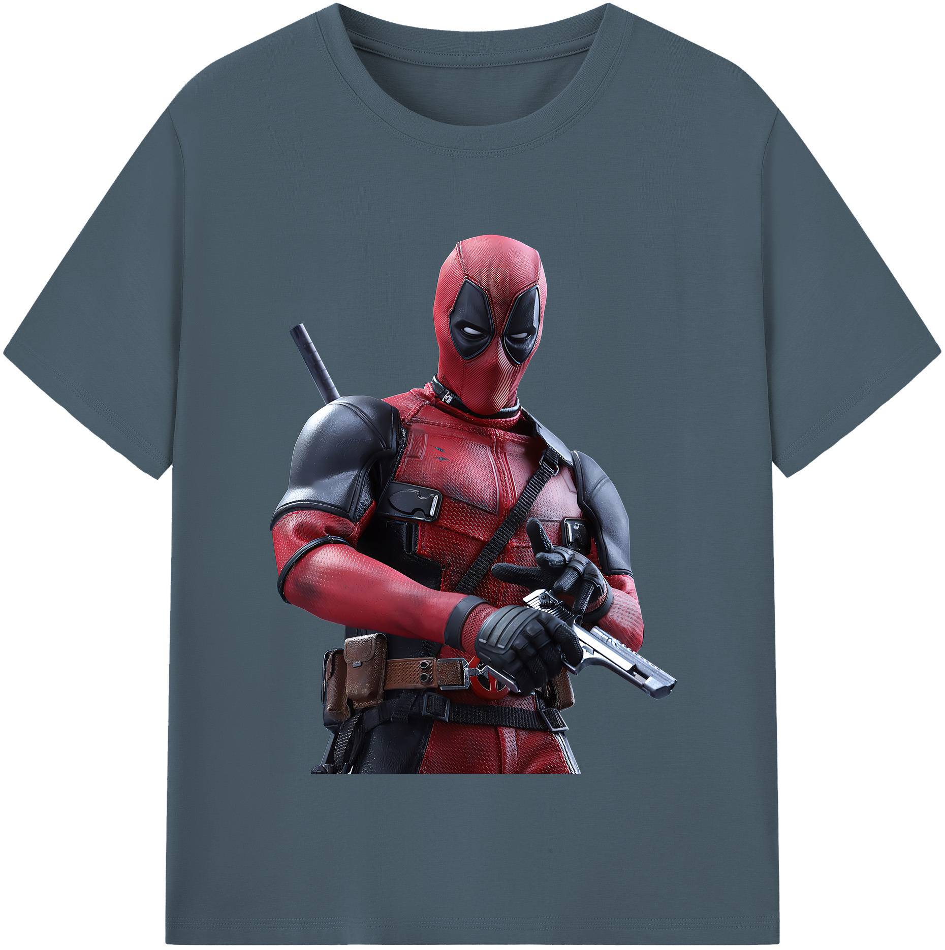 （画像用） Deadpool デッドプール 綿100％半袖Tシャツ（フロントプリント）